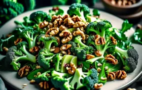 Ein erfrischender und gesunder Salat mit knackigem Brokkoli und würzigen Walnüssen