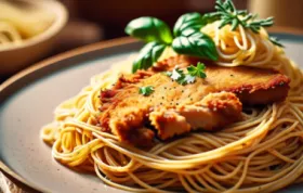 Ein klassisches Gericht mit knusprigem Schweineschnitzel und frischen, selbstgemachten Spaghetti.