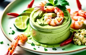 Ein köstliches Rezept für Avocadocreme mit Garnelen