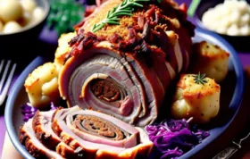 Ein köstliches Rezept für gerollten Schweinsbraten