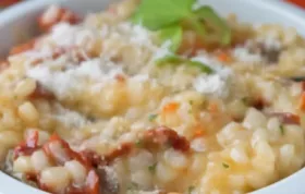 Ein leckeres Pilzrisotto mit cremiger Konsistenz und herzhaftem Geschmack