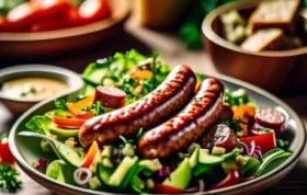 Ein traditioneller Wurstsalat in einer veganen Variante