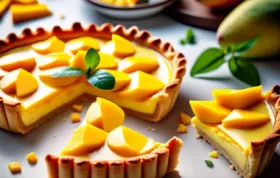 Eine köstliche und erfrischende Topfen Mango Tarte, die perfekt für den Sommer ist.