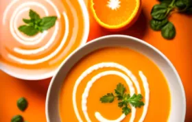 Erfrischende geeiste Suppe Orange