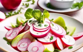 Erfrischender Apfel-Rettich-Salat mit Joghurt Dressing