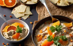 Erfrischender Dip mit Orange und Kren