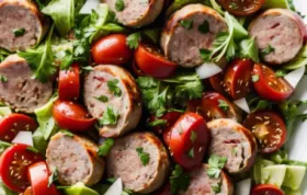 Erfrischender Sommersalat mit Bratwurst