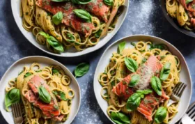 Frühlingsfrische Pasta mit zartem Spargel und würzigem Lachs