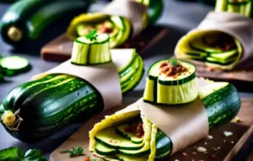 Gefüllte Zucchini Taschen mit einer herzhaften Füllung aus Hackfleisch und Gemüse