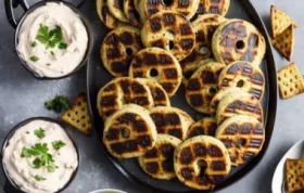 Gegrillte Kartoffel mit leckerem Dip