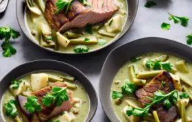Gesunde und köstliche Lachs-Fenchel Suppe