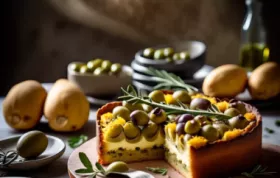 Herzhafter Oliven-Kartoffel-Kuchen mit mediterranem Flair