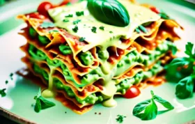 Köstliche Lasagne mit cremiger Avocadocreme
