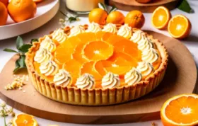 Köstliche Vanille Orangen Tarte mit knusprigem Mürbeteigboden