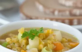 Leckere Linsensuppe mit einer exotischen Note von Ingwer