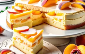 Leckere Pfirsich-Cremetorte