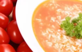 Leckere Tomatensuppe mit Reis