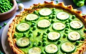 Leckere Zucchini-Erbsen-Tarte mit knusprigem Boden