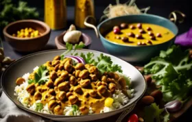 Leckerer Curry-Erdnuss-Salat mit knackigem Gemüse