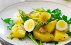 Leckerer und gesunder Kartoffel-Löwenzahn-Salat