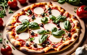 Leckeres Rezept für eine Schinken-Birnen Pizza