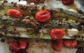 Leckeres Rezept für gefüllte Zucchini mit Feta