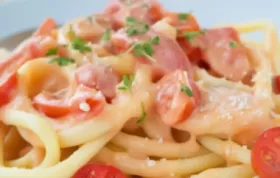 Leckeres Rezept für Käsesauce mit Tomaten