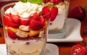 Leckeres Tiramisu mit frischen Erdbeeren