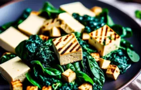 Leckeres veganes Gemüsecurry mit Tofu und jungem Blattspinat
