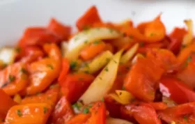 Leichter und erfrischender Roter Paprika Salat