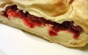 Ofenfrischer Himbeer-Topfenstrudel - ein süßer Genuss aus dem Backofen