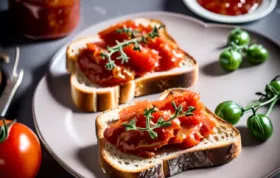 Röstbratentoast mit Tomatenchutney - Ein herzhafter Snack für Zwischendurch