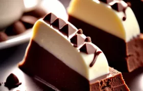 Saftige Kakao-Schnitten mit zarter weißer Schokoladencreme