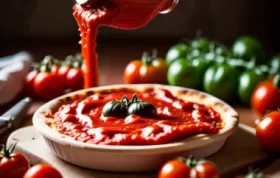 Selbstgemachte Tomatensauce für eine würzige Pizzakreation