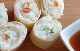 Sushi, Avocado und Palatschinke