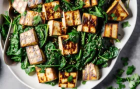 Tofu-Spinat Salat