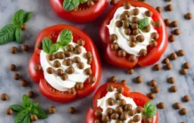 Tomaten gefüllt mit einer köstlichen Lachsforellen-Mousse